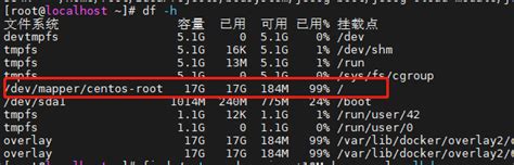centos /dev/mapper/centos-root full